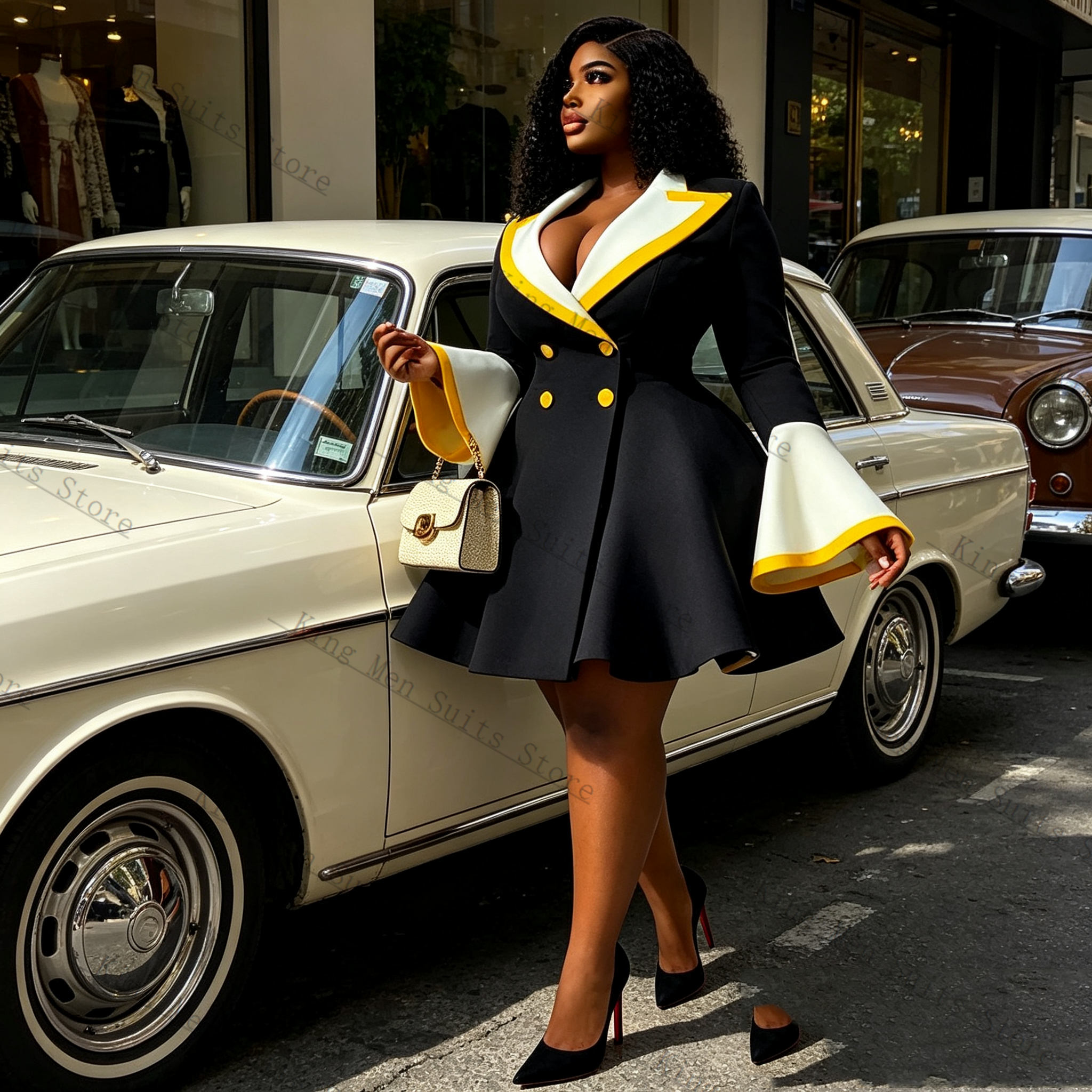 Yellow Formal Wear Women - Spring Women Suit Skirt 1 Pcs