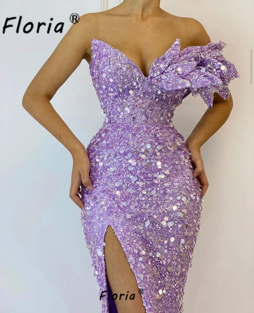 Women'S Formal Wear For A Wedding Guest - Customized Light Purple Prom Dress One