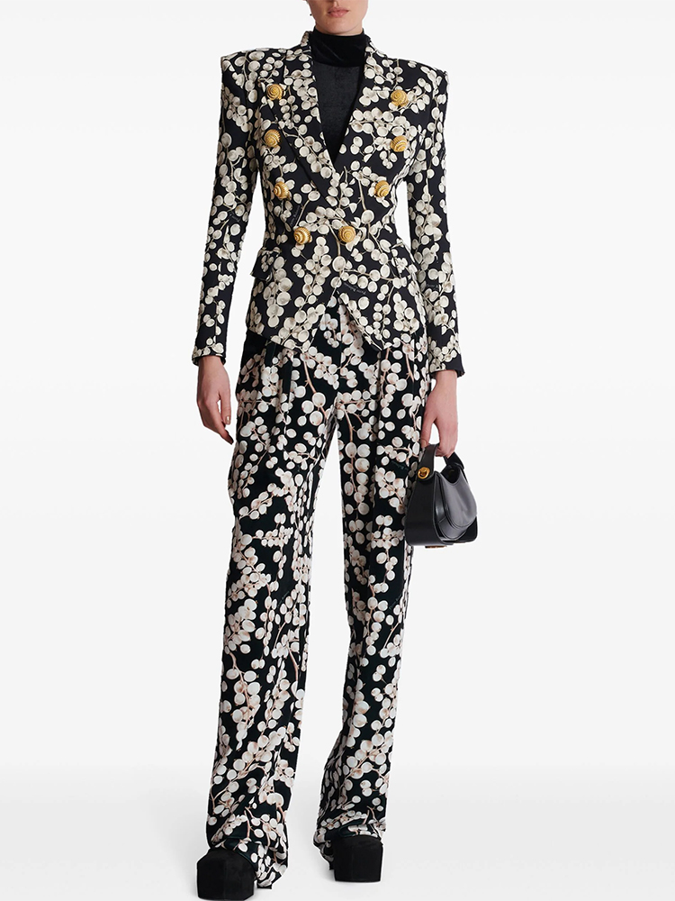 Blazer Set Women Formal - HIGH QUALITY 2026 Designer Runway Suit