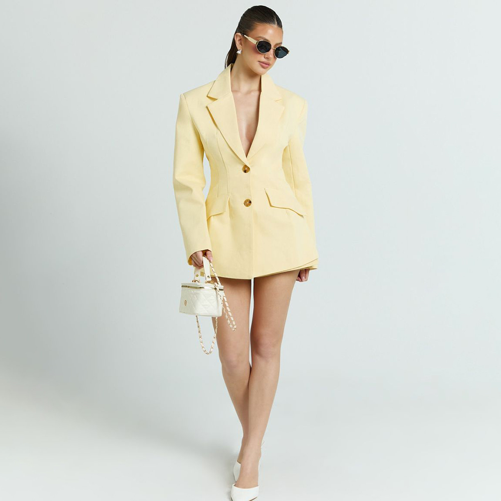 Light Yellow Women's 2Pic Suit – Yellow Formal Wear Women Bewertung und Preis
