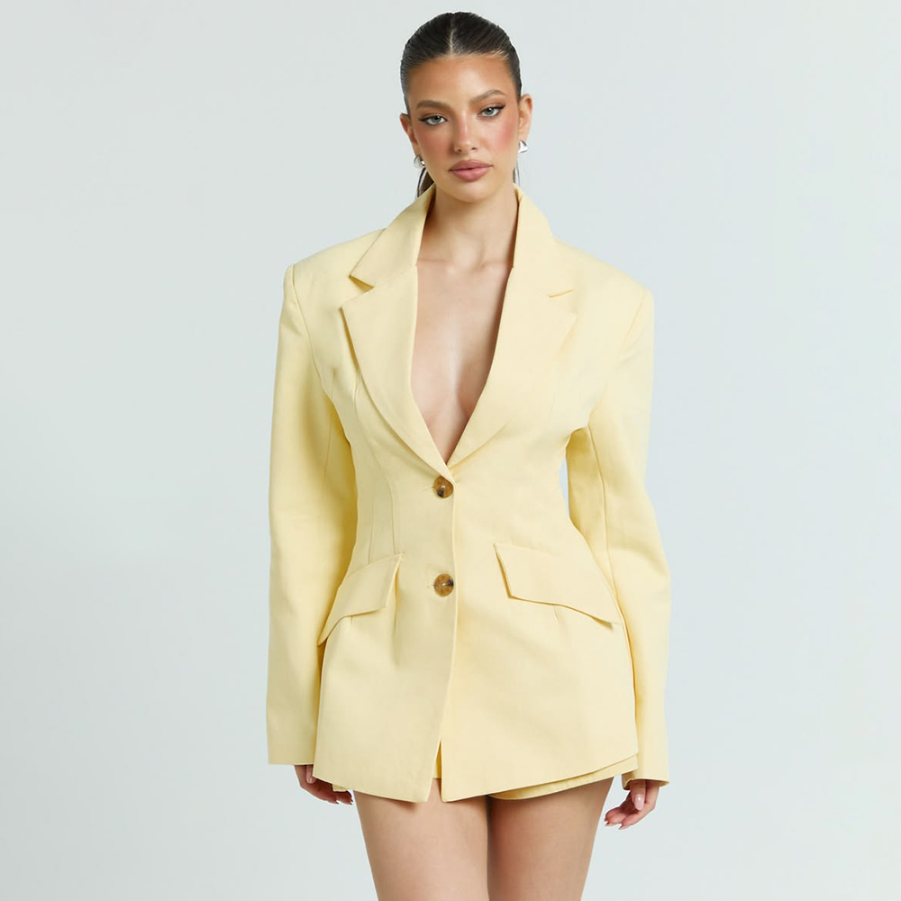 Light Yellow Women's 2Pic Suit – Yellow Formal Wear Women Bewertung und Preis