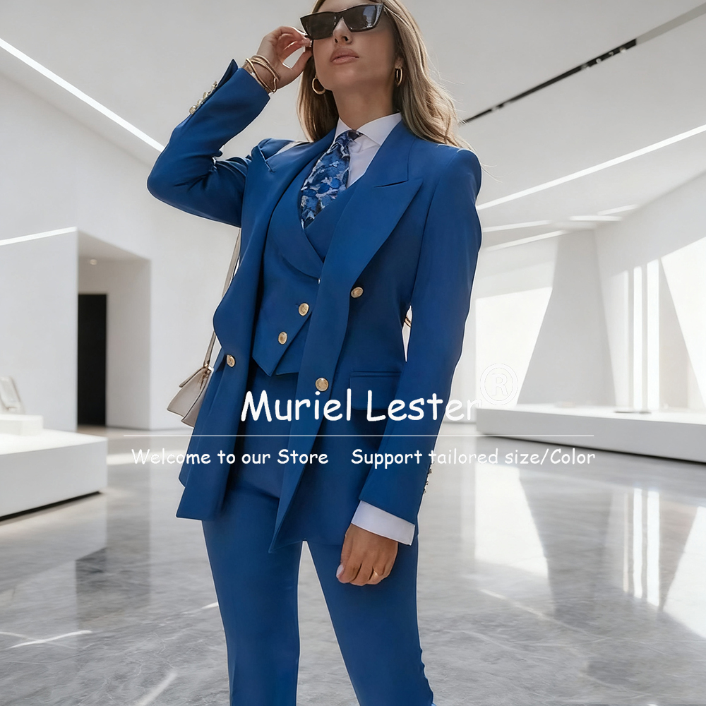 Elegant Blue Women's Suits Dou – Blazer Set Women Formal Bewertung und Preis