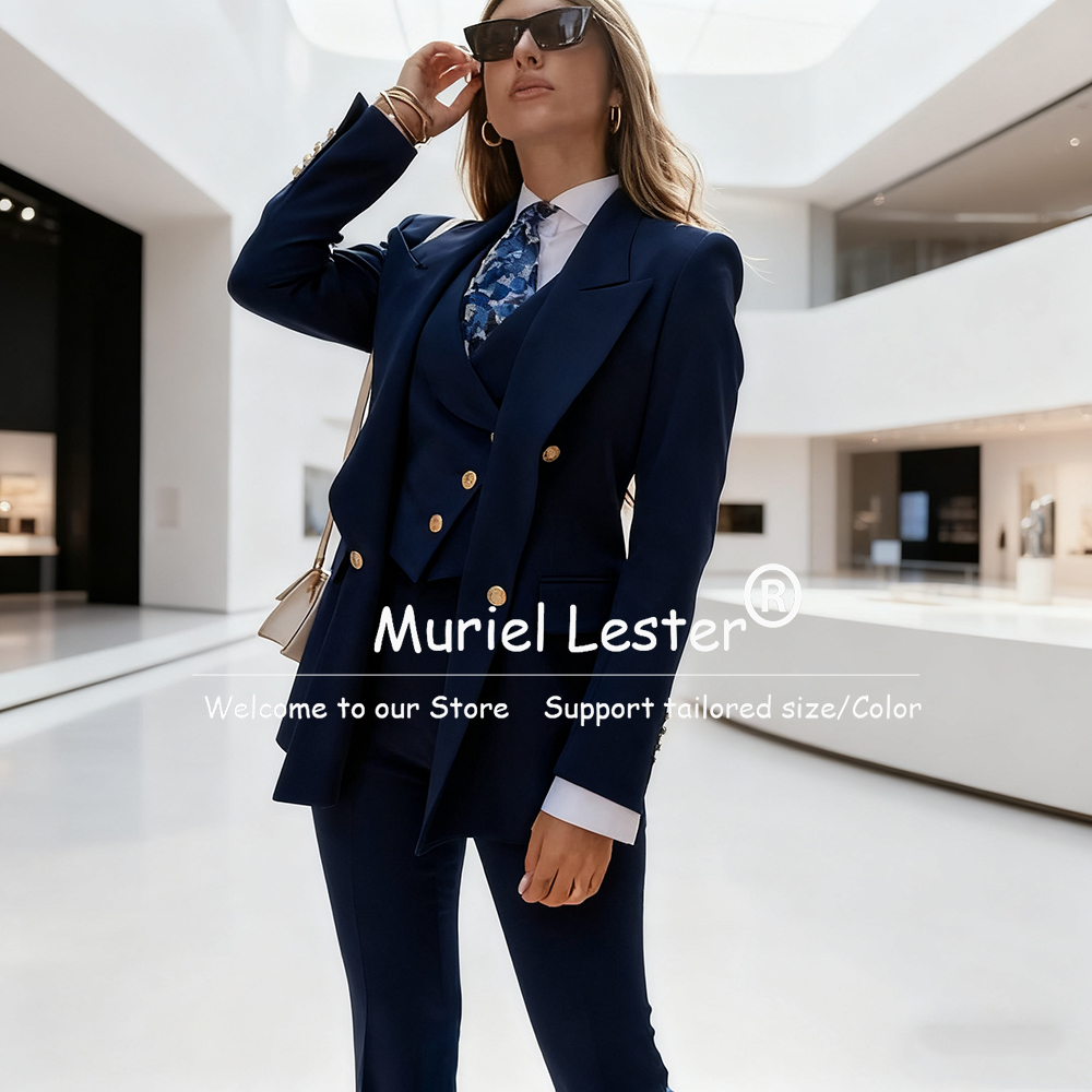 Elegant Blue Women's Suits Dou – Blazer Set Women Formal Bewertung und Preis