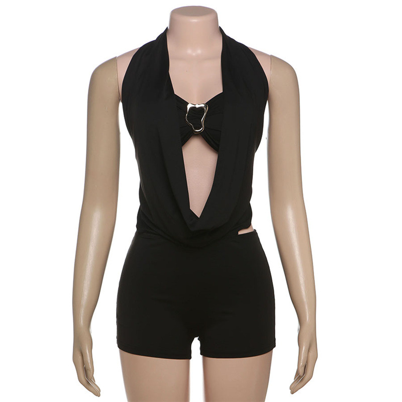 Black Women Jumpsuit Sexy Halt – Women'S Formal Wear Jumpsuit Bewertung und Preis