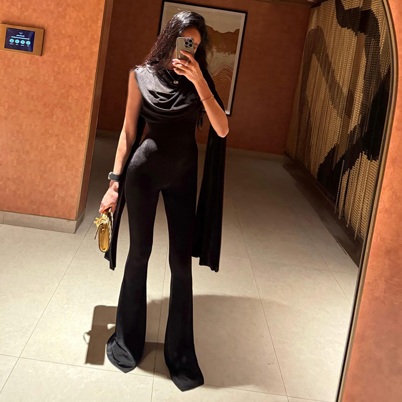 Black Women Jumpsuit Sexy Slee – Women'S Formal Wear Jumpsuit Bewertung und Preis
