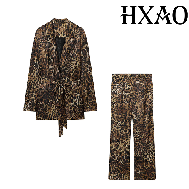 HXAO Leopard Pants Sets 2 Piec – Blazer Set Women Formal Bewertung und Preis