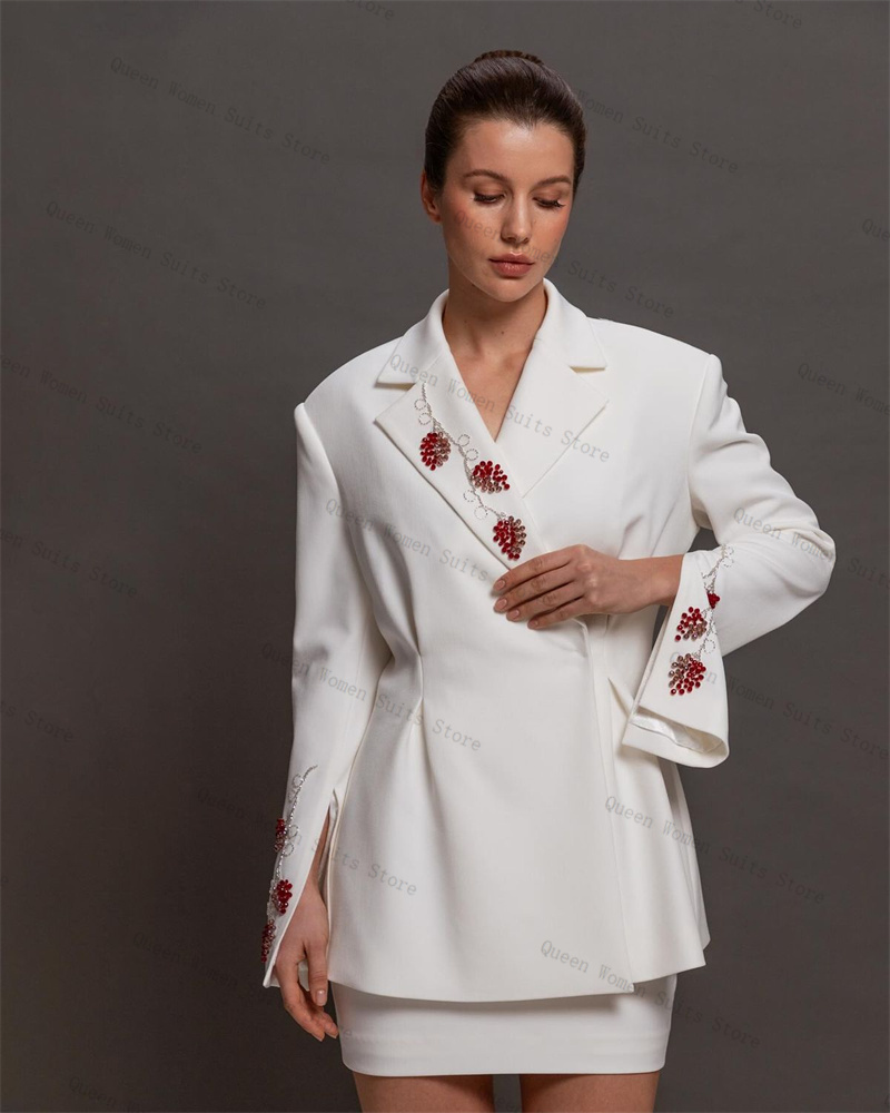 Luxury White Women Suit Skirt  – Women'S Formal Wear For A Wedding Guest Bewertung und Preis