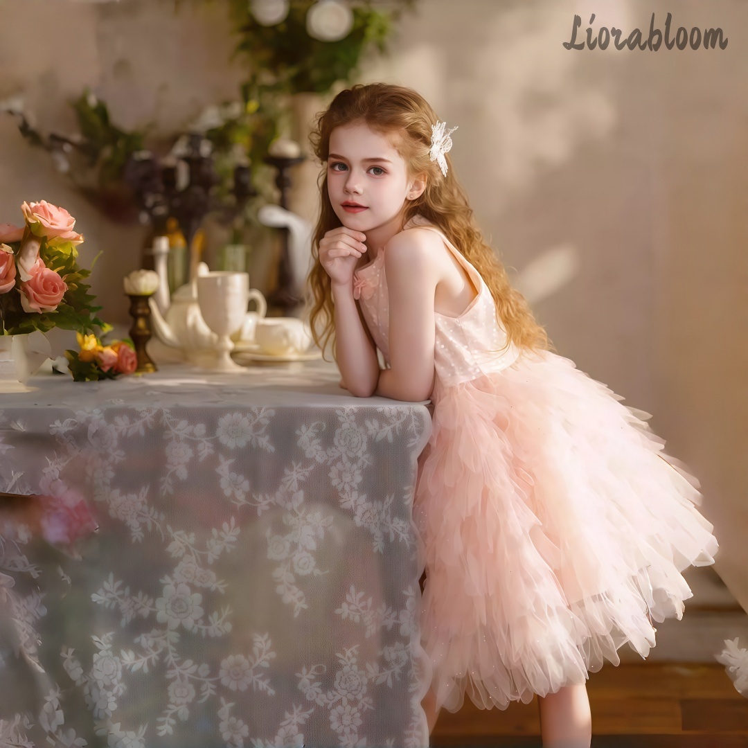 Girls' Pink Halter Dress Flora – Formal Attire Woman Bewertung und Preis