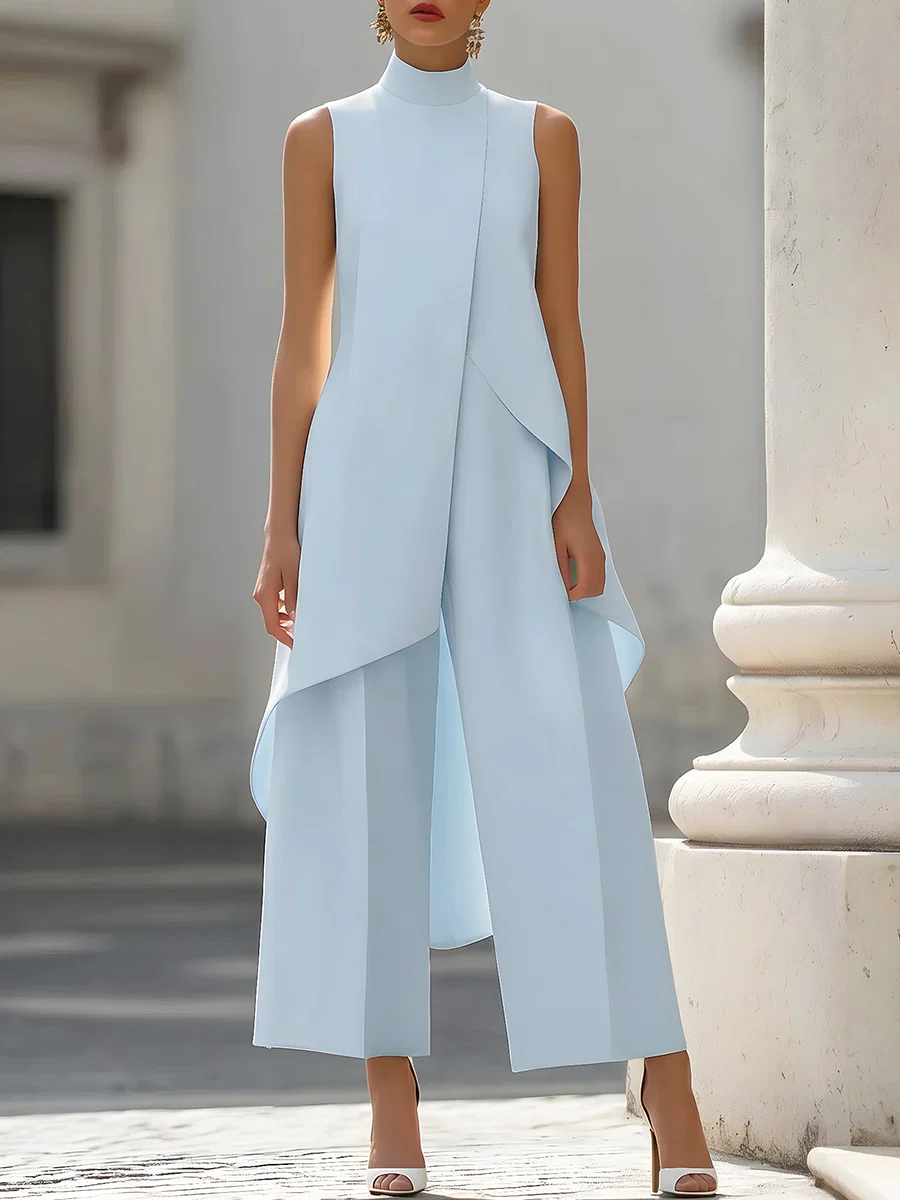Sleeveless High Neck Asymmetri – Women'S Formal Wear Jumpsuit Bewertung und Preis