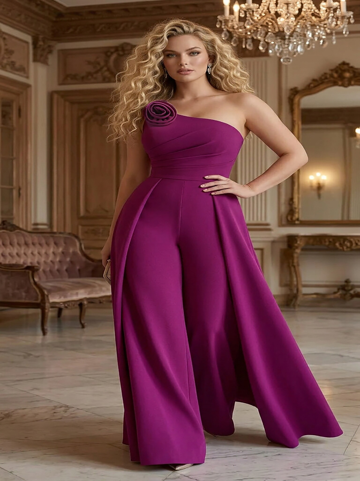 One Shoulder Floor Length Jump – Women'S Formal Wear Jumpsuit Bewertung und Preis