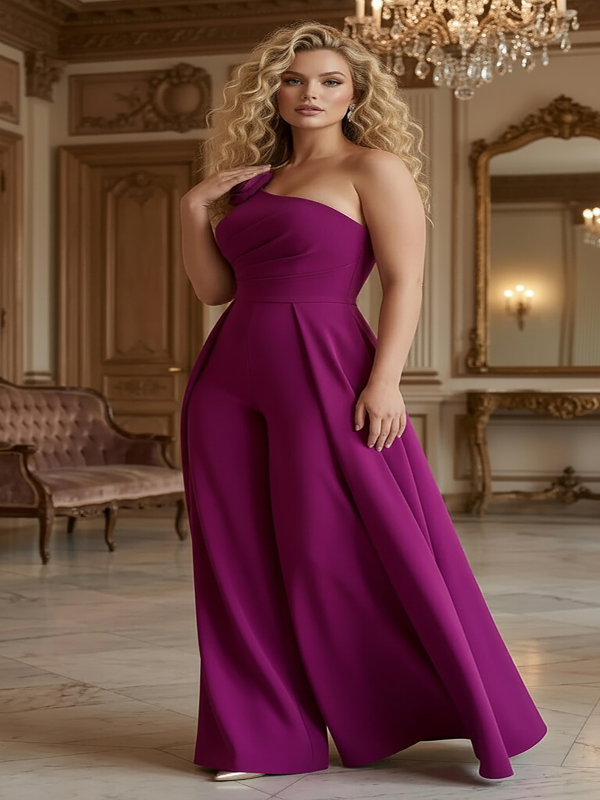 One Shoulder Floor Length Jump – Women'S Formal Wear Jumpsuit Bewertung und Preis