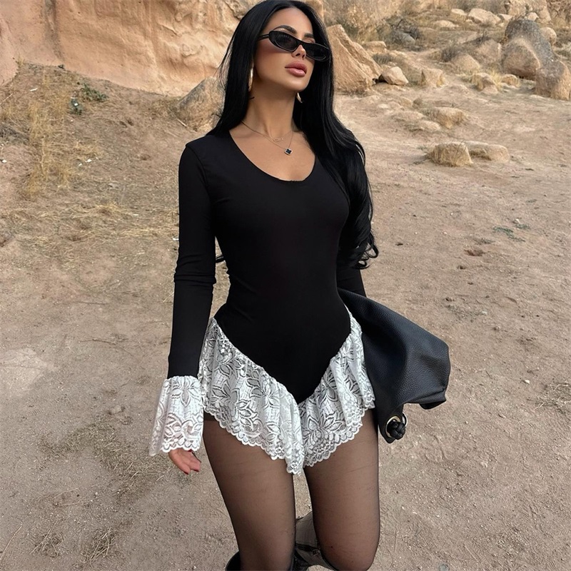 Black White Lace Women Jumpsui – Women'S Formal Wear Jumpsuit Bewertung und Preis