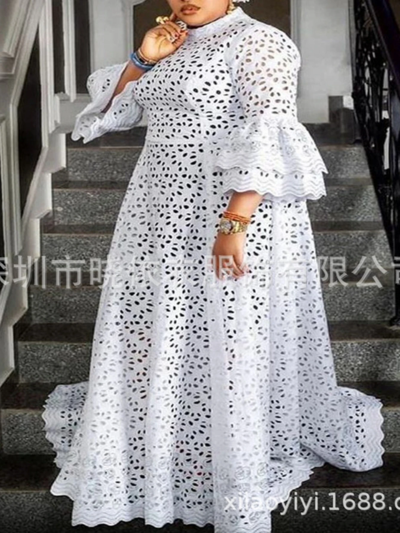 White Dress Women Flare Sleeve – Formal Wear Gowns For Women Bewertung und Preis