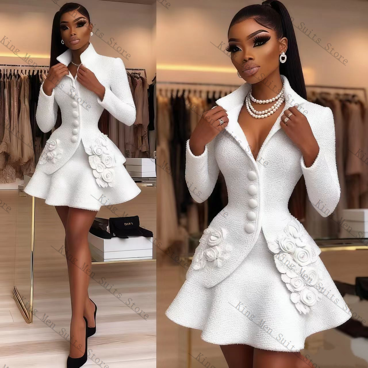 Luxury White Women Suit Set 2  – Women'S Formal Wear For A Wedding Guest Bewertung und Preis