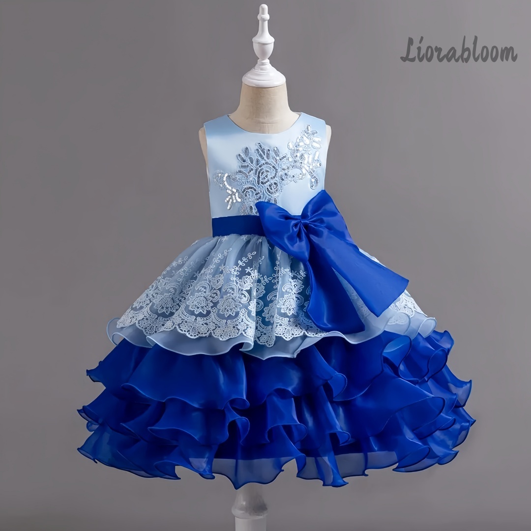 Girls' Dress With Large Bow Sl – Formal Attire Woman Bewertung und Preis