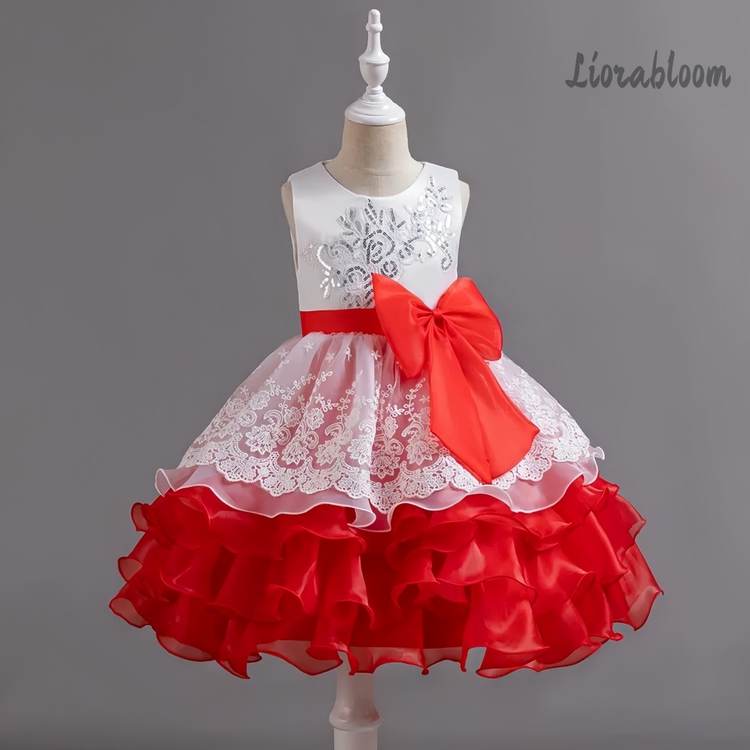 Girls' Dress With Large Bow Sl – Formal Attire Woman Bewertung und Preis