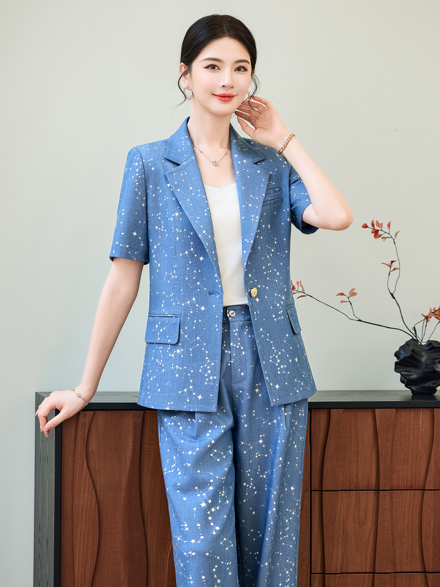 Fashion Blue Yellow Short Slee – Yellow Formal Wear Women Bewertung und Preis