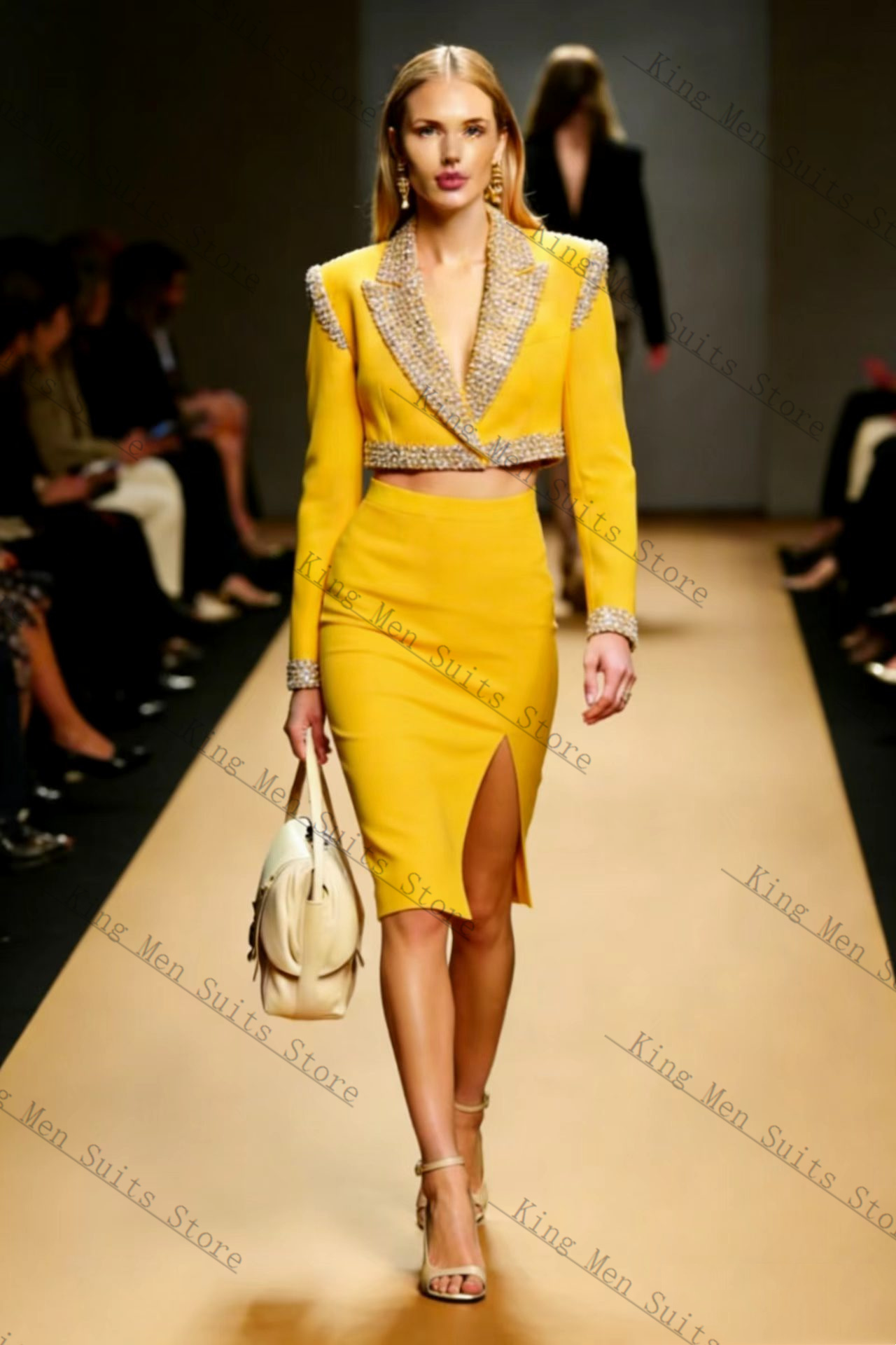 Yellow Crystals Women Suit Ski – Women'S Formal Wear For A Wedding Guest Bewertung und Preis