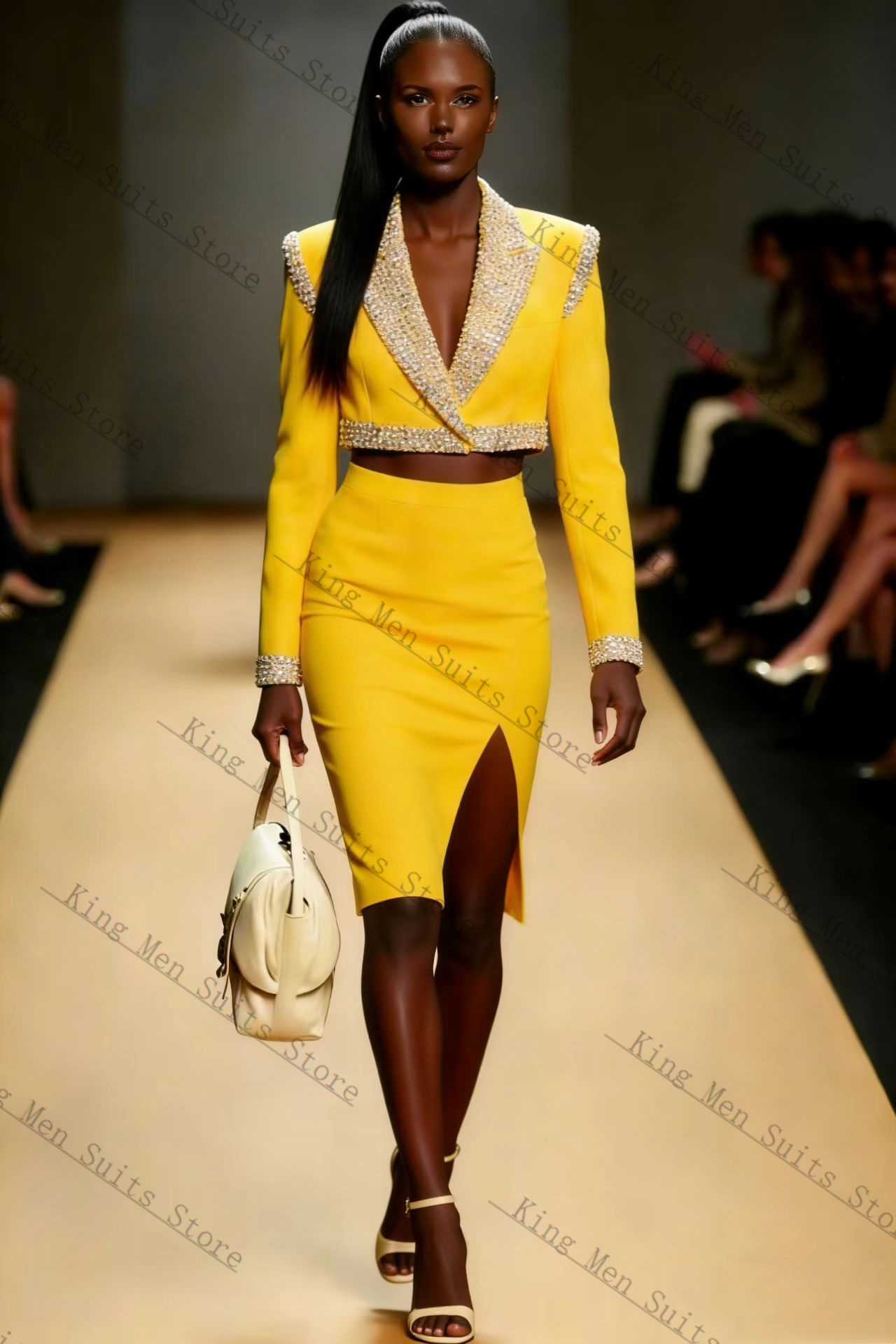 Yellow Crystals Women Suit Ski – Women'S Formal Wear For A Wedding Guest Bewertung und Preis