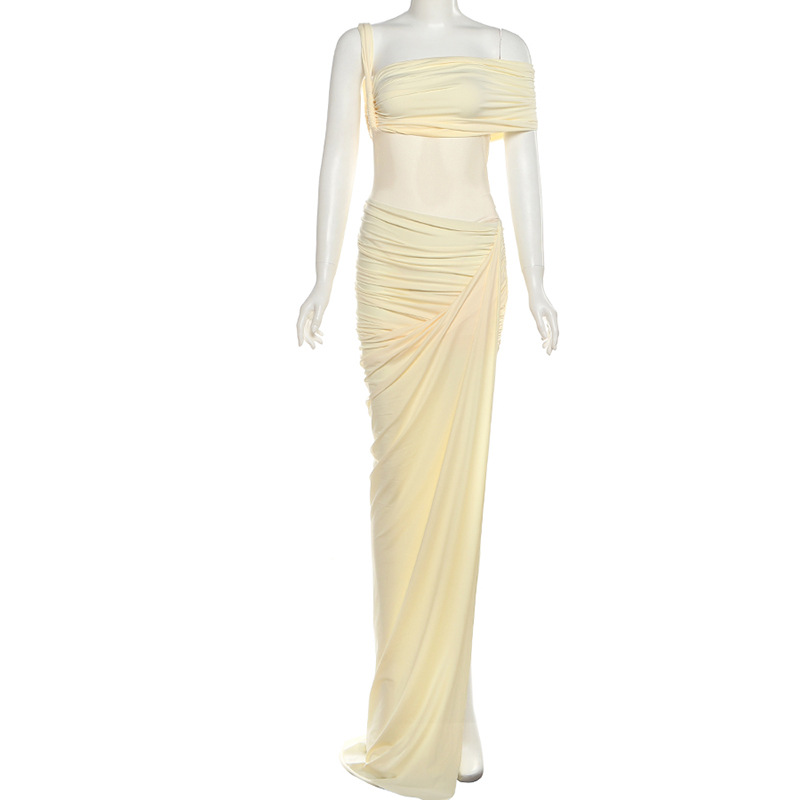 Yellow Women Prom Dress 2 Pcs  – Women'S Formal Wear Jumpsuit Bewertung und Preis