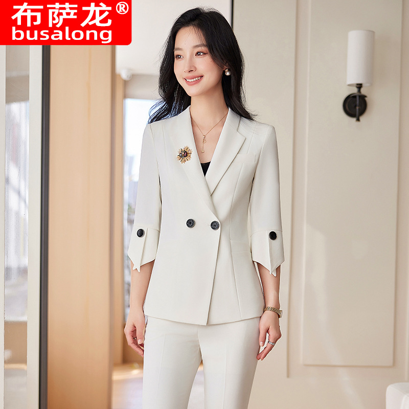 Spring Summer New Yellow Suit  – Yellow Formal Wear Women Bewertung und Preis