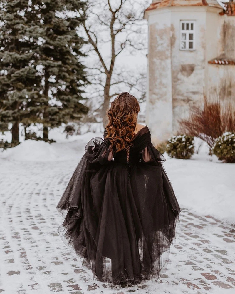 Customized Gothic Black Weddin – Women'S Gothic Formal Wear Bewertung und Preis