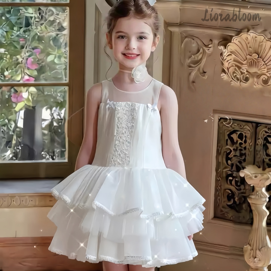 Girls' White Embroidered Forma – Formal Wear Gowns For Women Bewertung und Preis