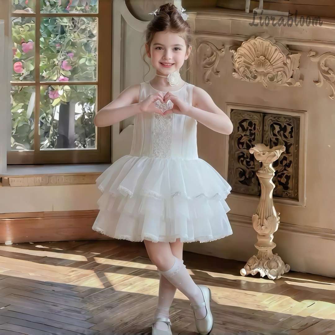 Girls' White Embroidered Forma – Formal Wear Gowns For Women Bewertung und Preis