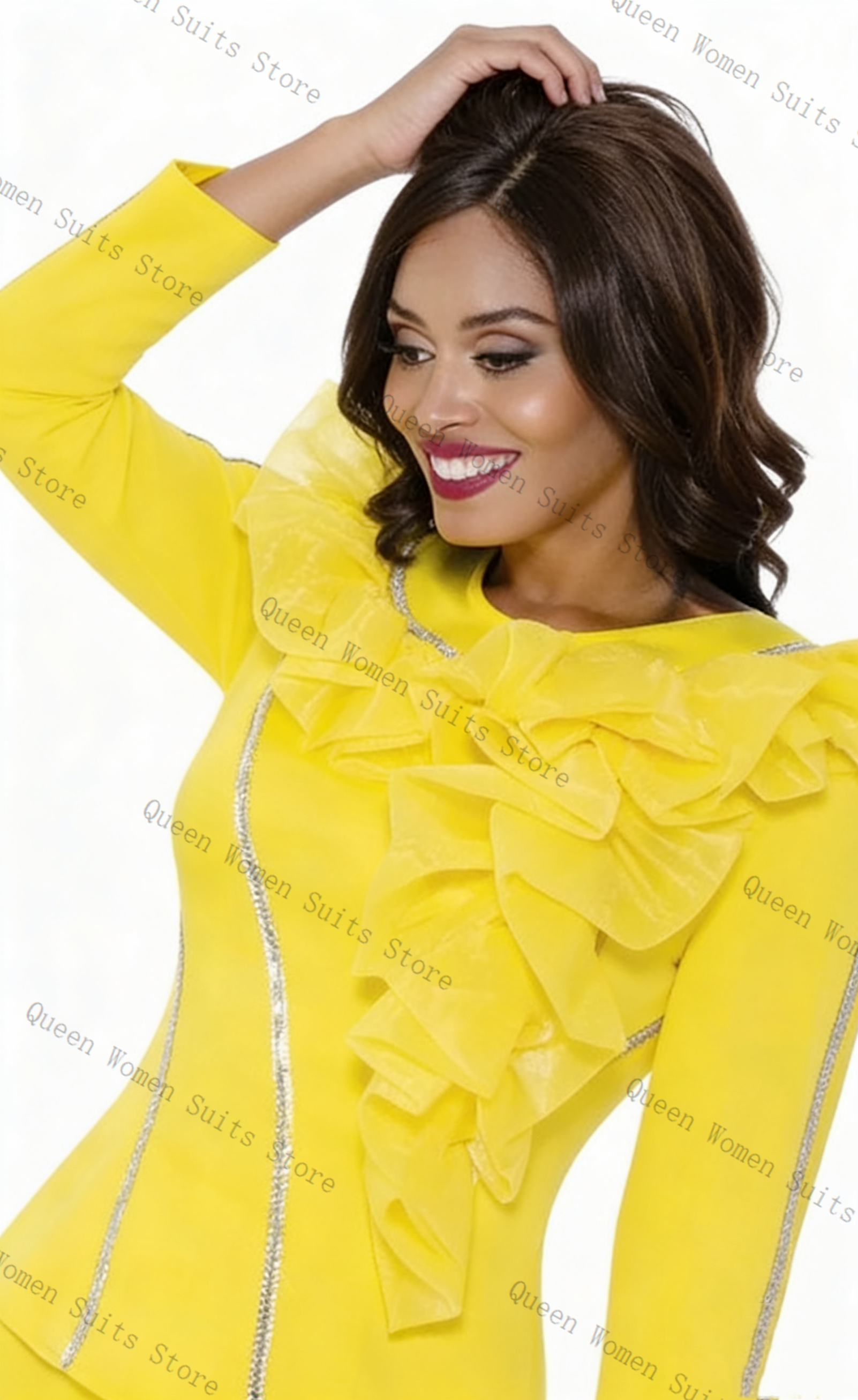 Crystals Yellow Women Suit Ski – Women'S Formal Wear For A Wedding Guest Bewertung und Preis