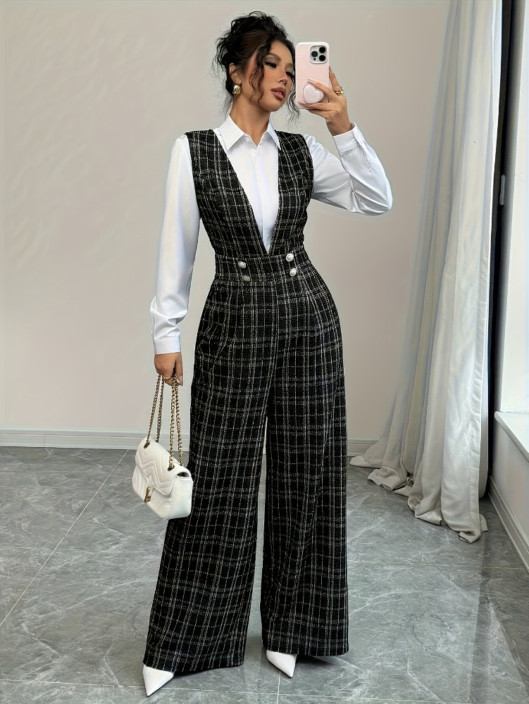 Women High Waist Wide Leg Plai – Women'S Formal Wear Jumpsuit Bewertung und Preis