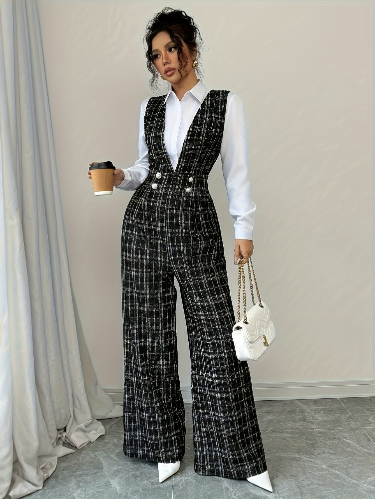 Women High Waist Wide Leg Plai – Women'S Formal Wear Jumpsuit Bewertung und Preis