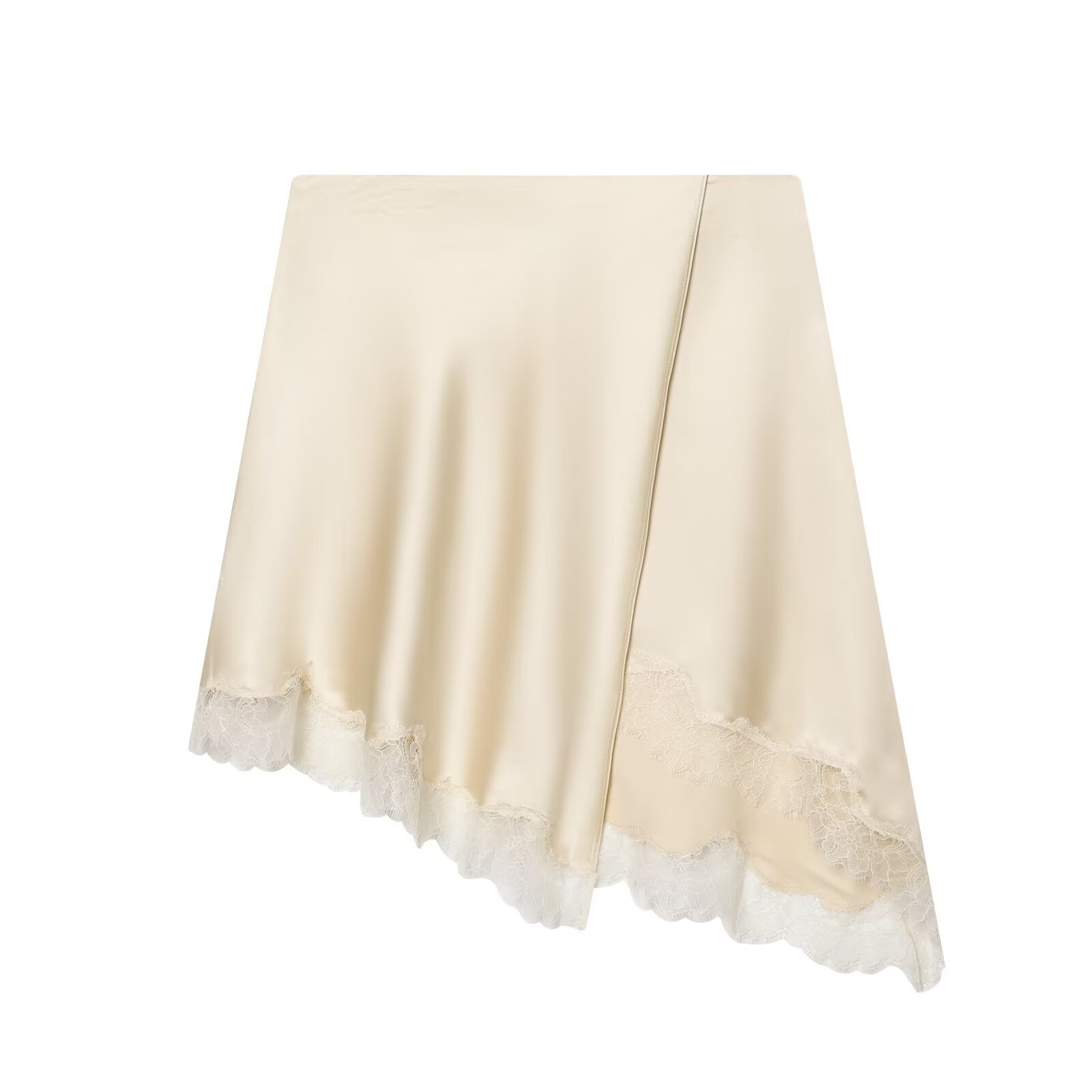 Women's Elegant Satin Lace Hem – Yellow Formal Wear Women Bewertung und Preis