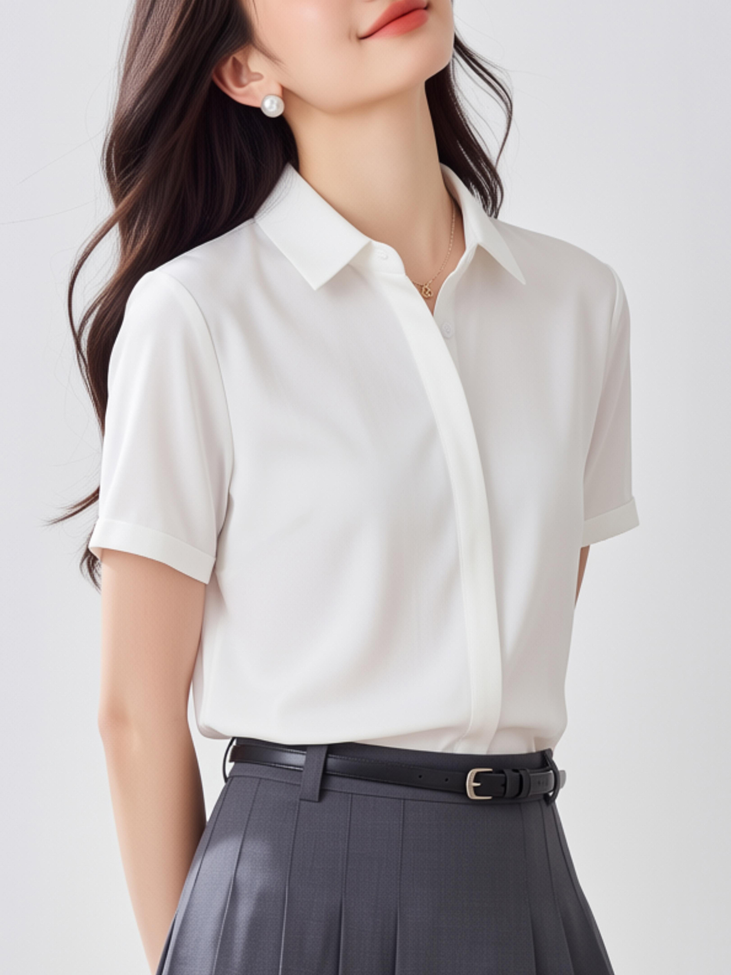 White V-Neck Short Sleeve Chif – Women'S Formal Wear Cardigan Bewertung und Preis