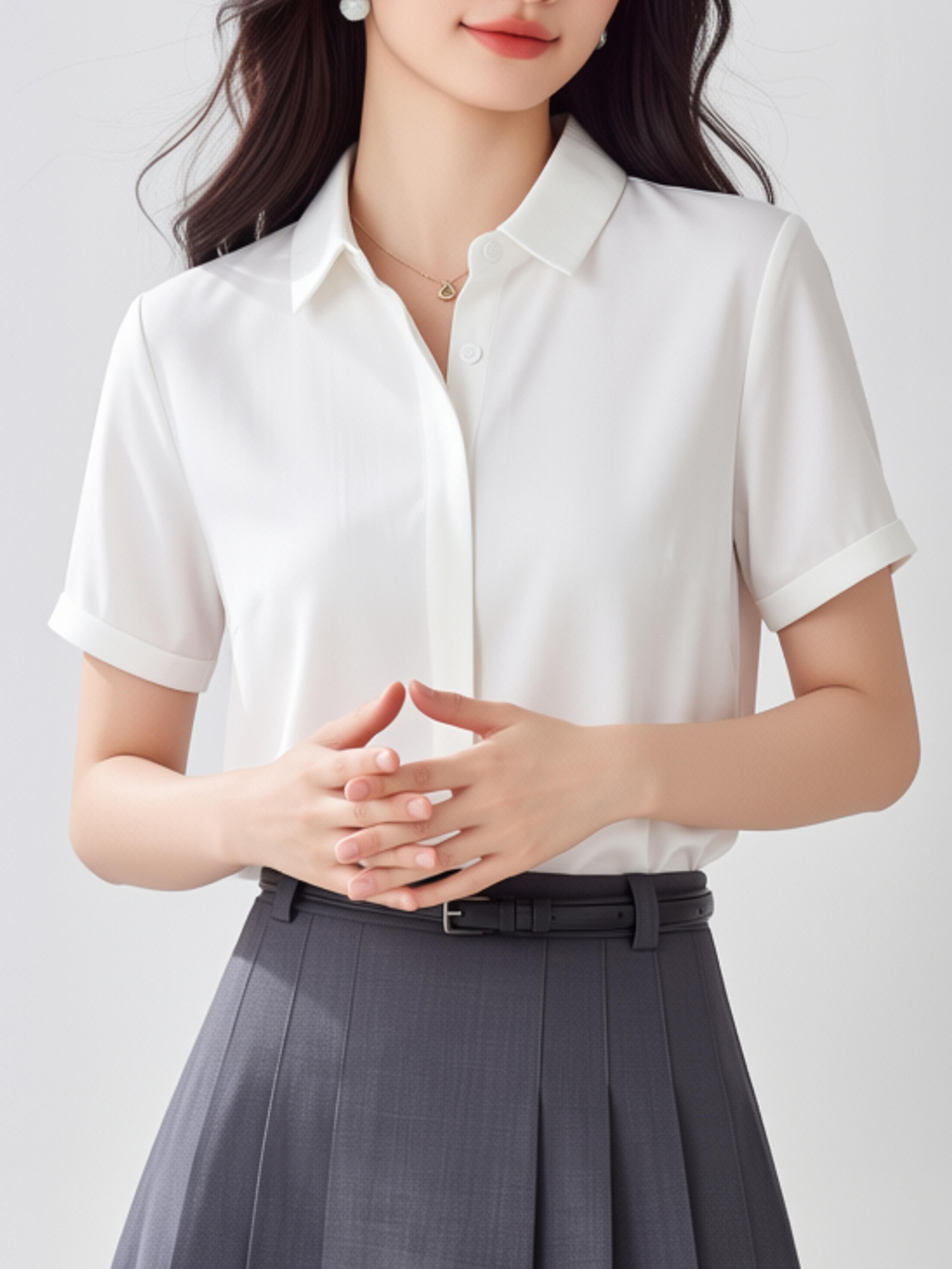 White V-Neck Short Sleeve Chif – Women'S Formal Wear Cardigan Bewertung und Preis